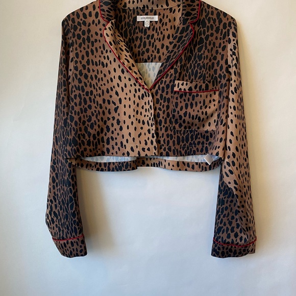 Good American The Satin Pjs Animal Print Set SZ:3 (Wmns Large) - Picture 4 of 13